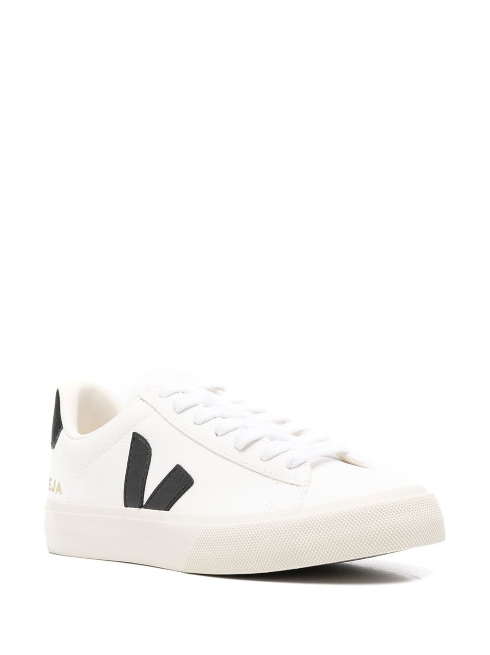 Veja Smooth Leather Low-Top Sneakers With Black Accents Wit