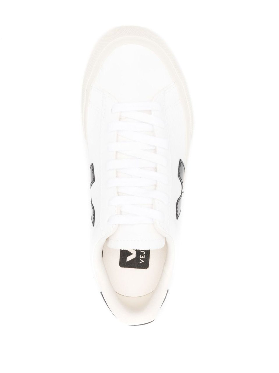 Veja Smooth Leather Low-Top Sneakers With Black Accents Wit