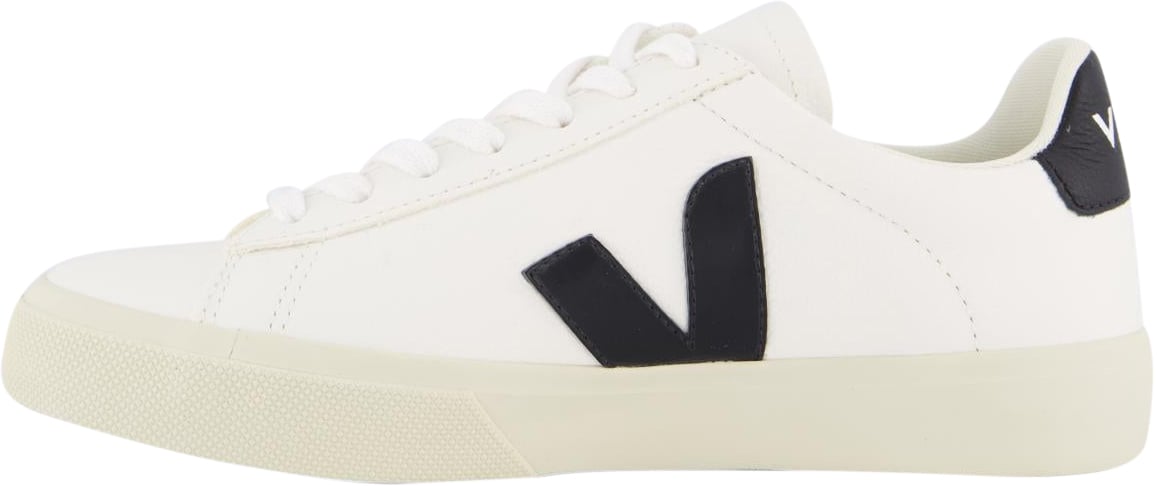 Veja Dames Campo Sneaker Leer Wit/Zwart Wit