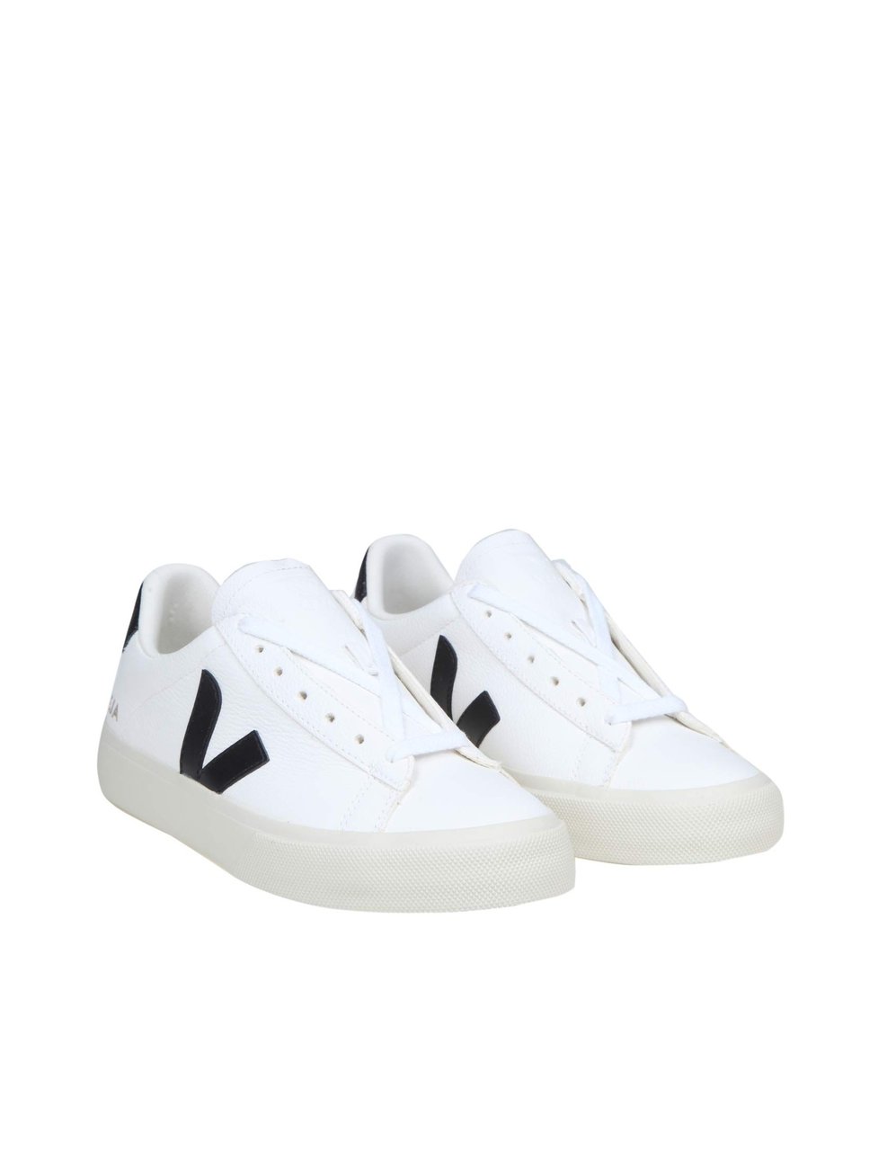 Veja Veja campo chromefree in black and white leather Wit