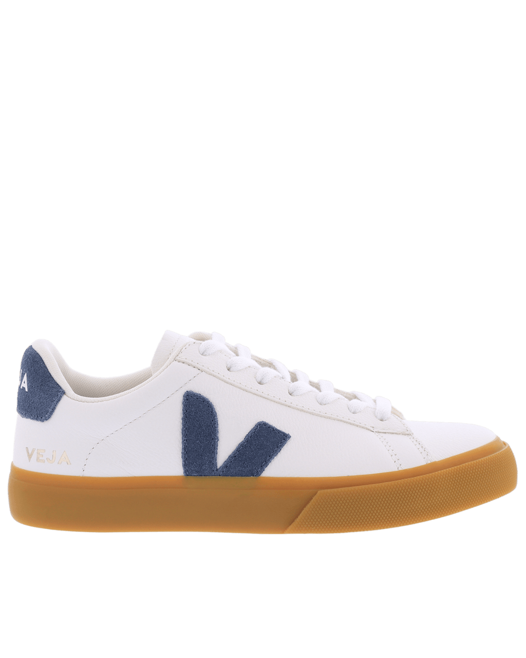 Veja Dames Campo Sneaker Leer Wit/Blauw Wit