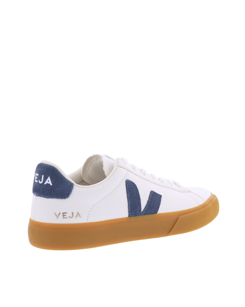 Veja Dames Campo Sneaker Leer Wit/Blauw Wit