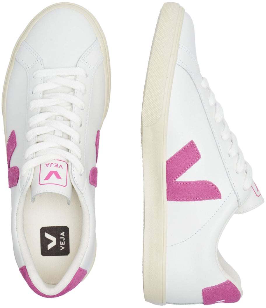 Veja Esplar Logo Leather Sneakers Wit