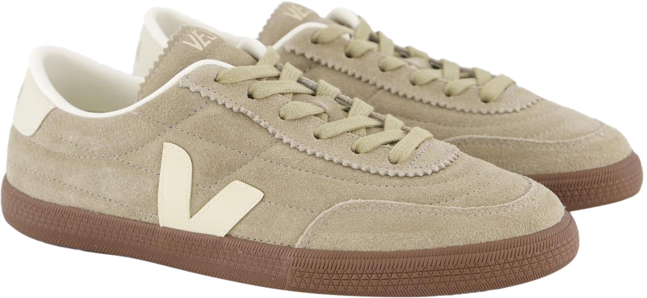 Veja Dames Panenka Suede Sneaker Taupe Groen