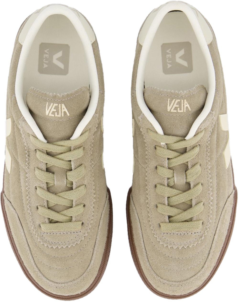Veja Dames Panenka Suede Sneaker Taupe Groen