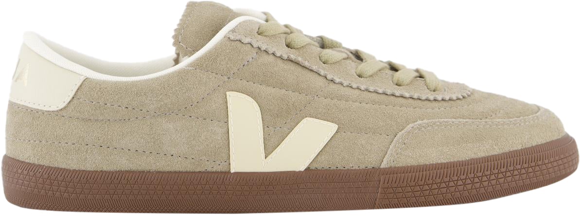 Veja Dames Panenka Suede Sneaker Taupe Groen