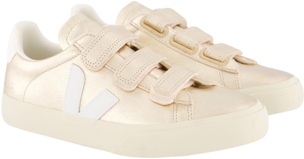 Veja Dames Recife Sneaker Leer Goud Metallic