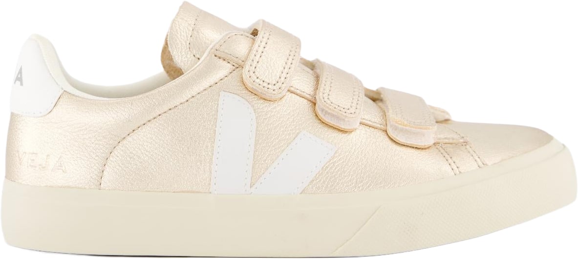 Veja Dames Recife Sneaker Leer Goud Metallic