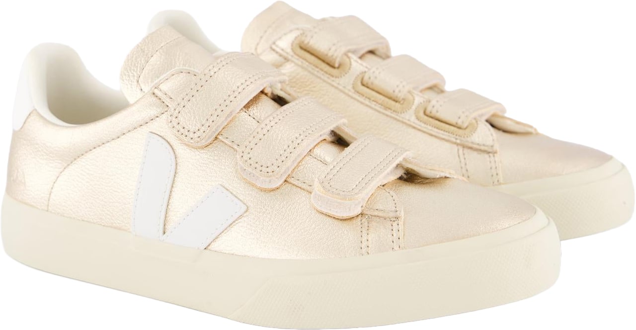 Veja Dames Recife Sneaker Leer Goud Metallic