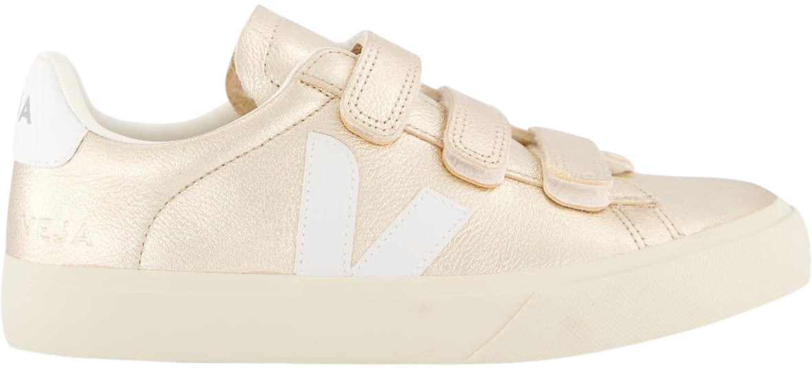 Veja Dames Recife Sneaker Leer Goud Metallic