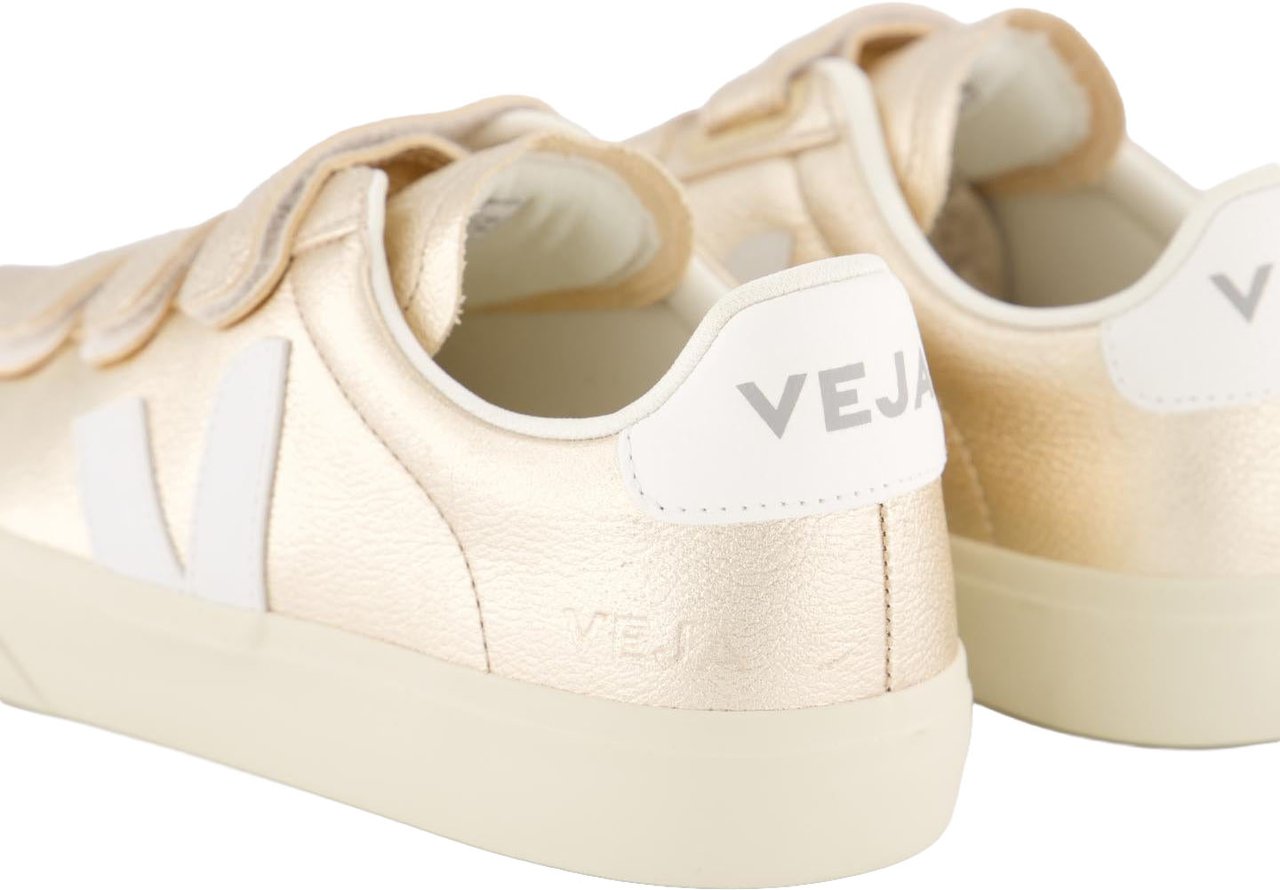 Veja Dames Recife Sneaker Leer Goud Metallic