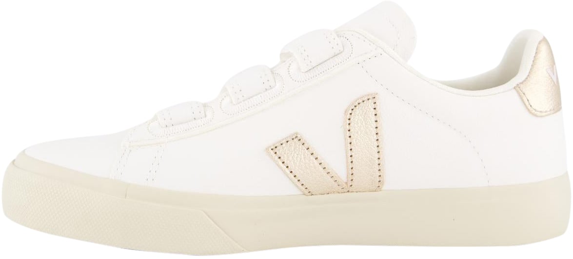 Veja Dames Recife Sneaker Leer Wit/Goud Wit