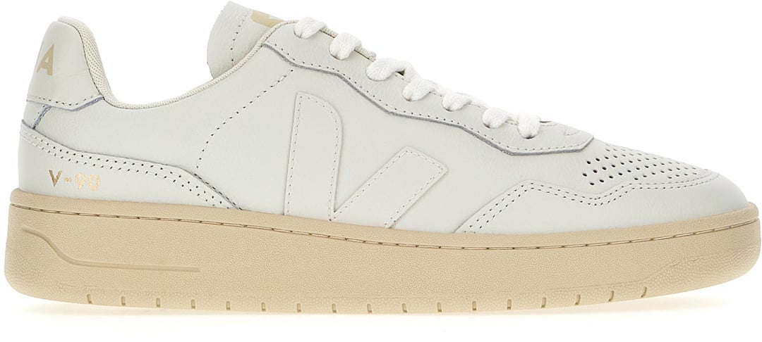 Veja Veja White leather V-90 sneakers Wit
