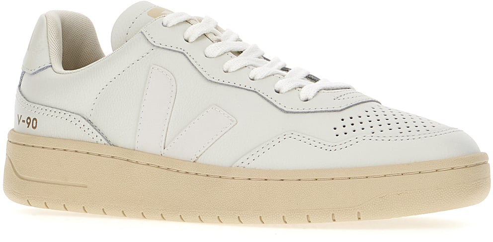 Veja Veja White leather V-90 sneakers Wit