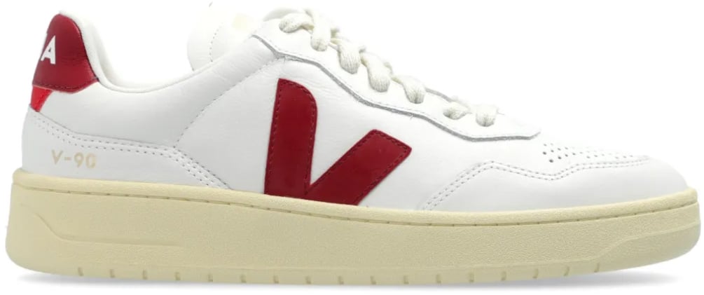 Veja V-90 O.t. Leather Sneakers Wit