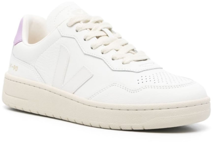 Veja V-90 O.t. Leather Sneakers Wit