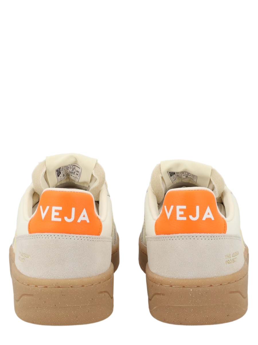 Veja Beige V-82 Orange Accent Sneakers Neutraal