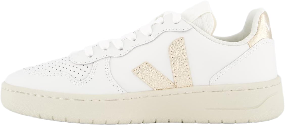 Veja Dames V-10 Prime Leather Sneaker Wit Wit