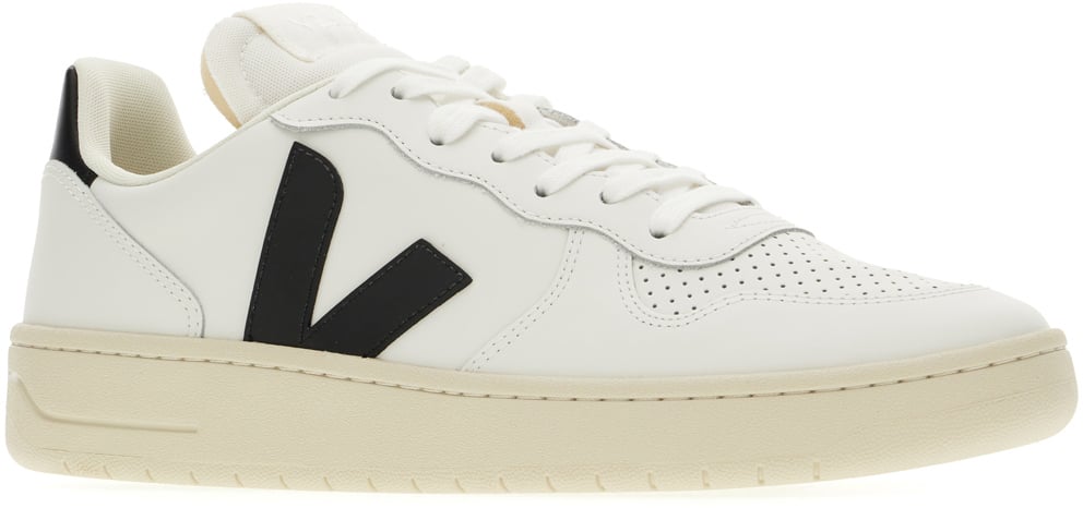 Veja White leather V-10 sneakers Wit