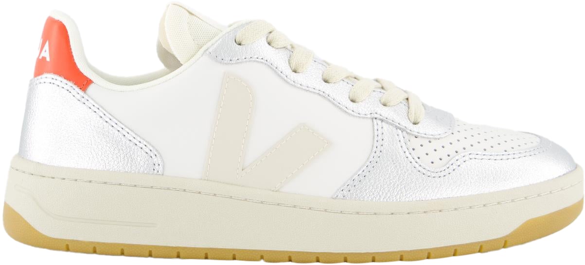 Veja Dames V-10 Prime Leather Sneaker Wit Wit