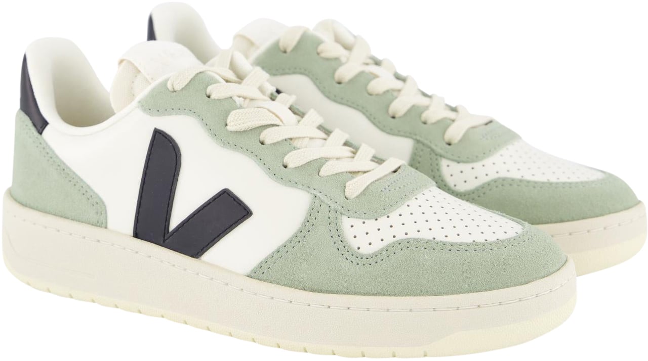 Veja Dames V-10 Pure Sneaker Groen Groen