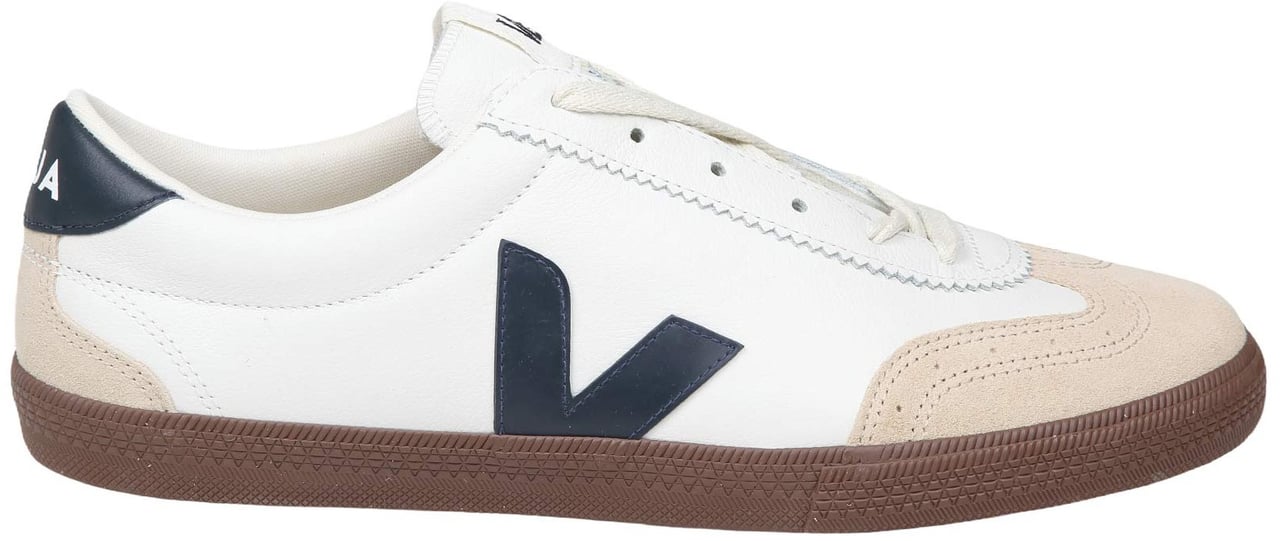 Veja Veja volley sneakers in leather and suede, white and blue Wit