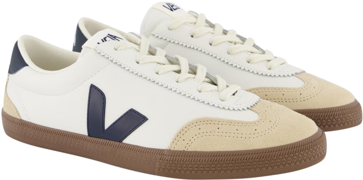 Veja Dames Volley Sneaker Wit/Blauw Wit