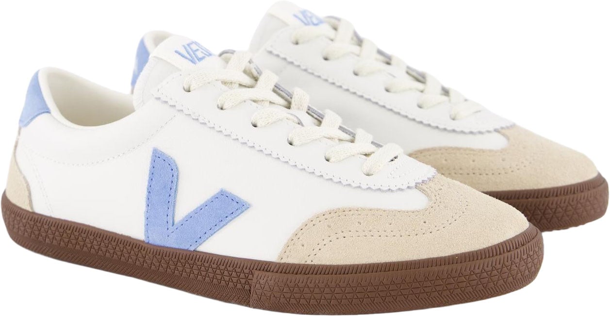 Veja Dames Volley Sneaker Wit/Blauw Wit