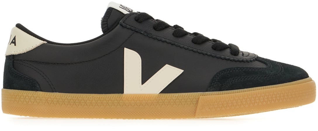 Veja Veja Black suede and fabric Volley sneakers Zwart