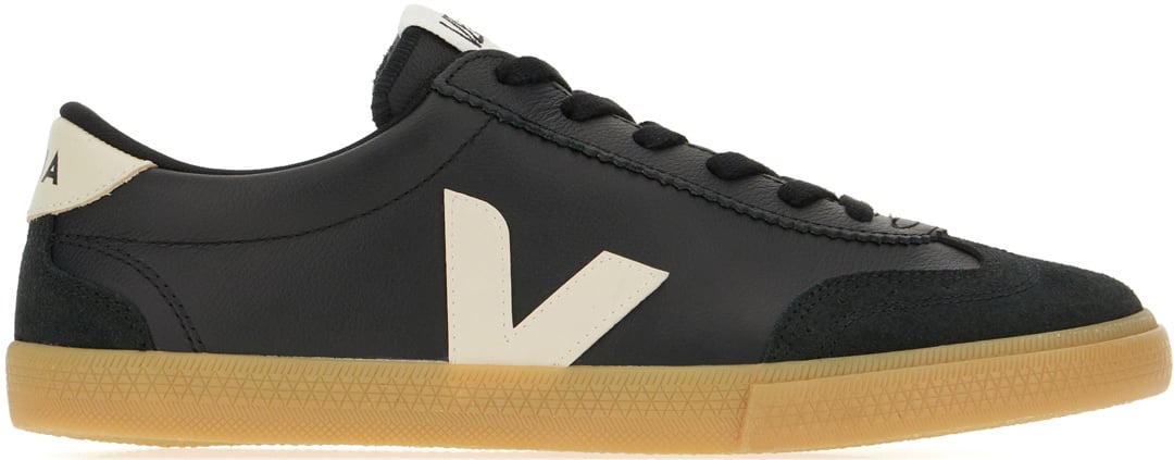 Veja Veja Black suede and fabric Volley sneakers Zwart