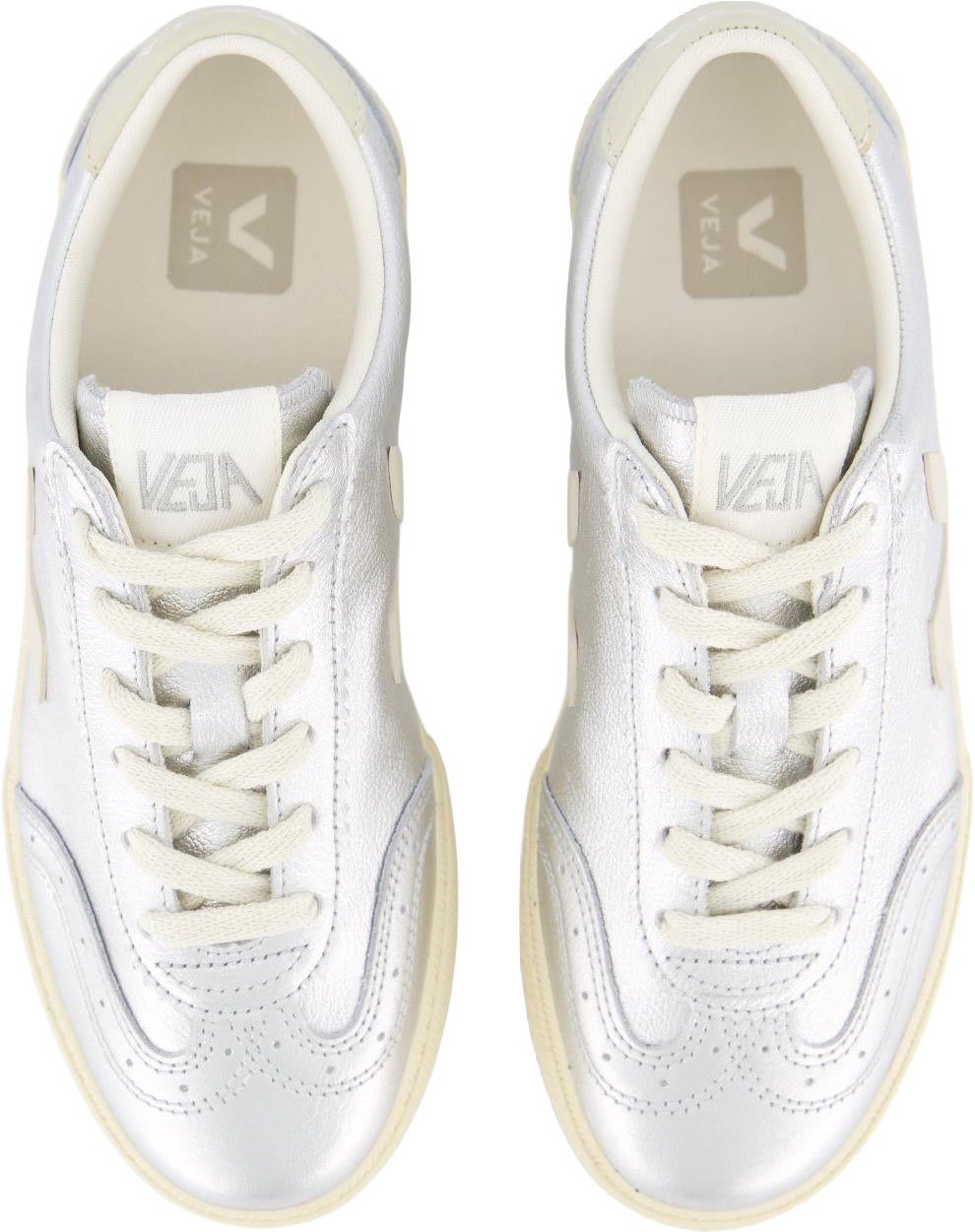 Veja Dames Volley Sneaker Zilver Metallic