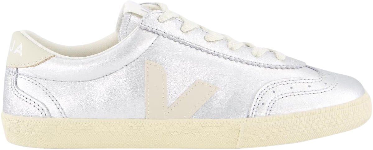 Veja Dames Volley Sneaker Zilver Metallic