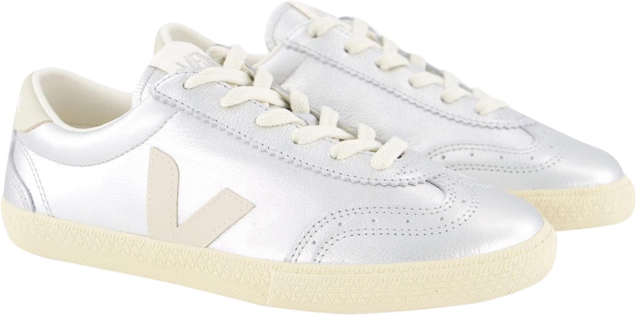 Veja Dames Volley Sneaker Zilver Metallic
