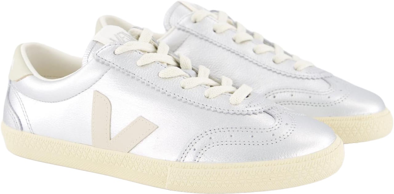 Veja Dames Volley Sneaker Zilver Metallic