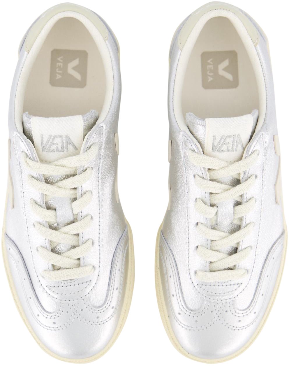 Veja Dames Volley Sneaker Zilver Metallic