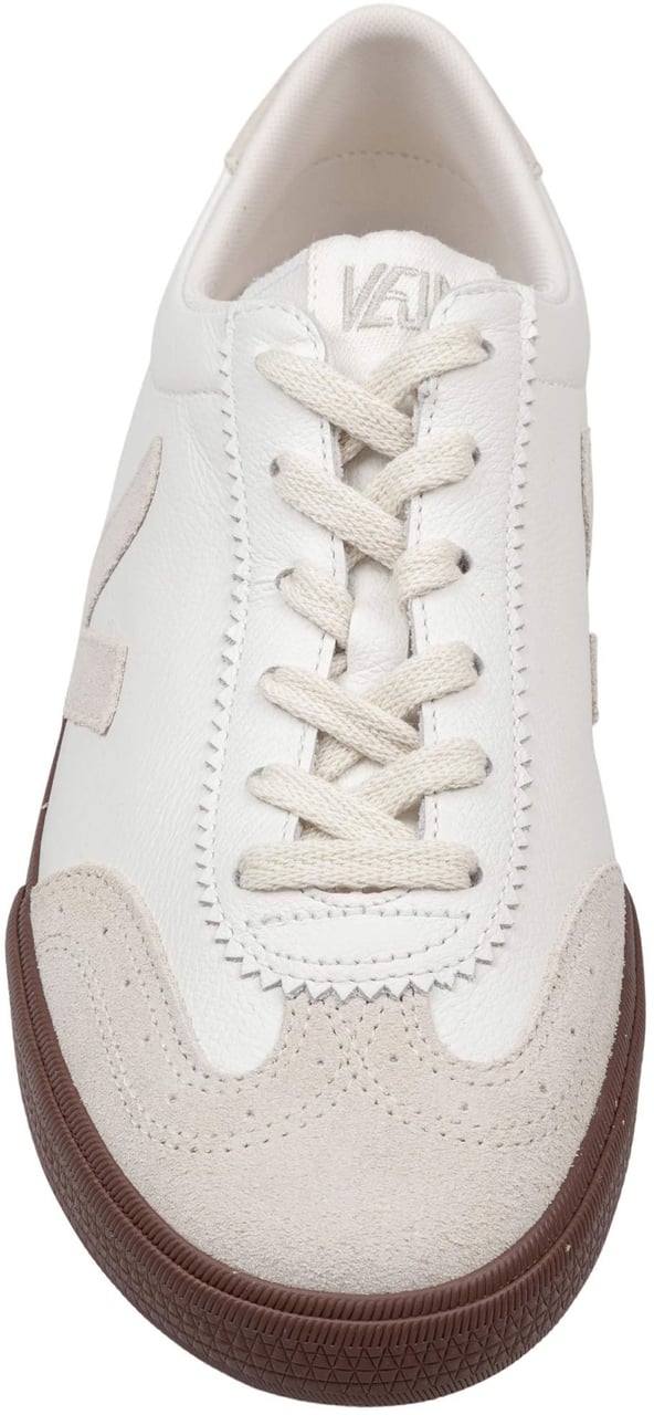 Veja Veja volley sneakers in leather and suede, white and natural color Wit