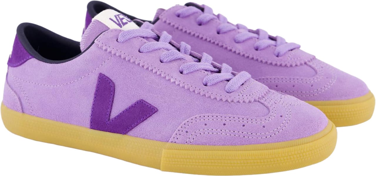 Veja Dames Volley Suede Sneaker Paars Geel