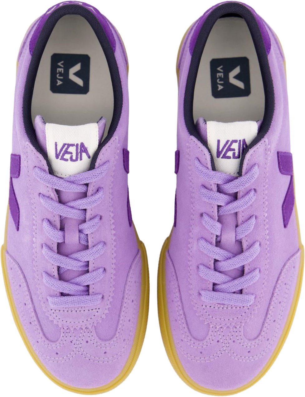 Veja Dames Volley Suede Sneaker Paars Geel