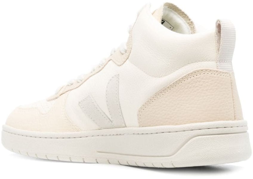 Veja V-15 Chromefree Leather Sneakers Beige
