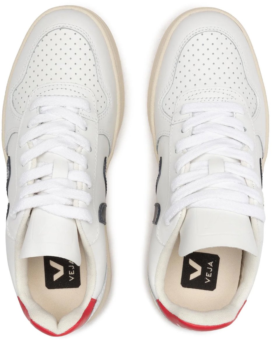 Veja V-10 Leather Sneakers Wit