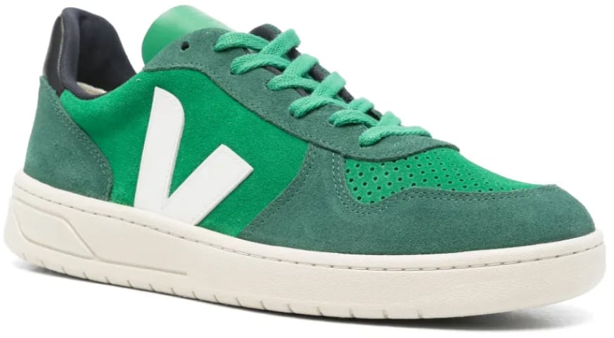 Veja V-10 Suede Sneakers Groen
