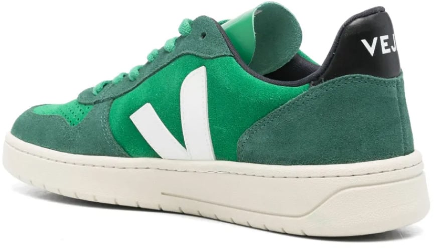 Veja V-10 Suede Sneakers Groen