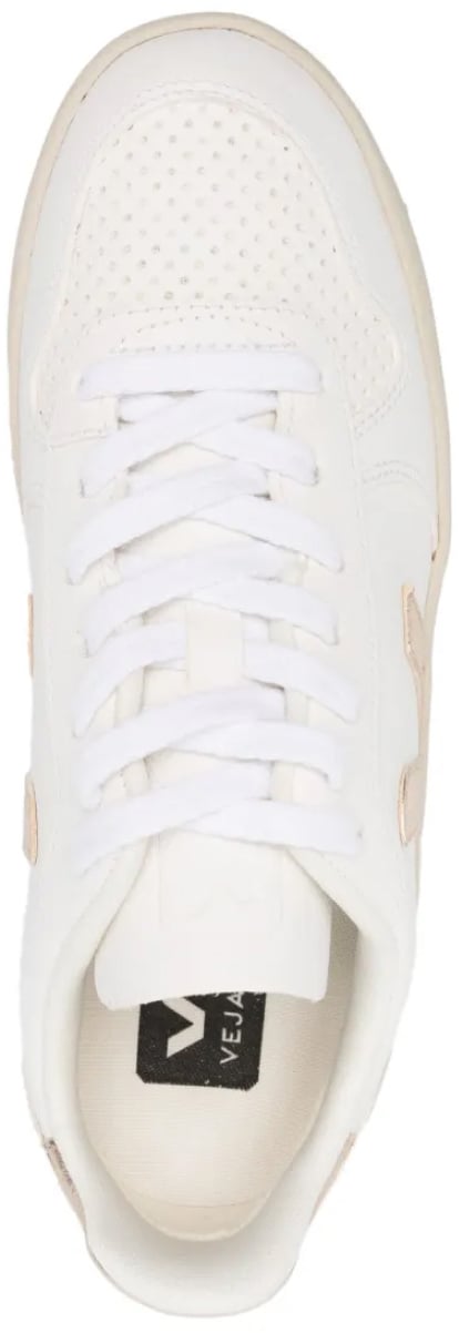 Veja V-10 Chromefree Leather Sneakers Wit