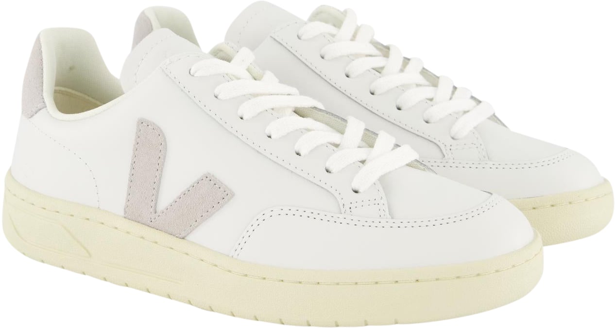 Veja Dames V-12 Sneaker Wit/Grijs Wit