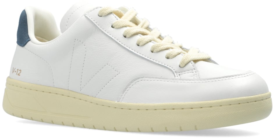 Veja V-12 Stitch O.t. Leather Sneakers Wit