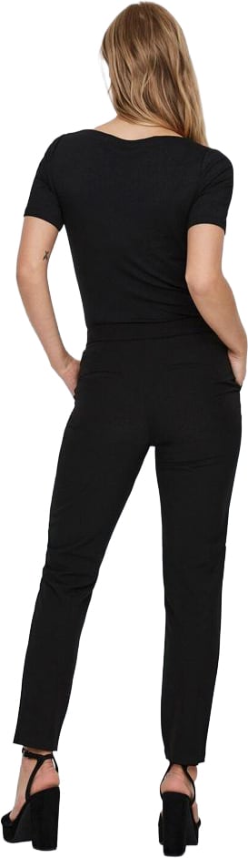 Vero Moda Black Viscose T-Shirt Zwart