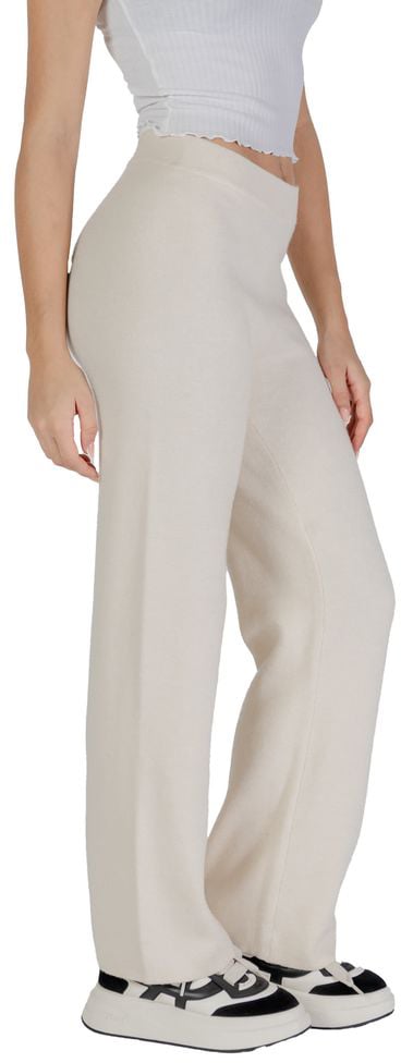 Vero Moda Vero Moda Cream Viscose Casual Pants Beige
