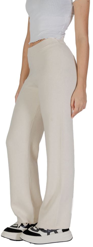 Vero Moda Vero Moda Cream Viscose Casual Pants Beige