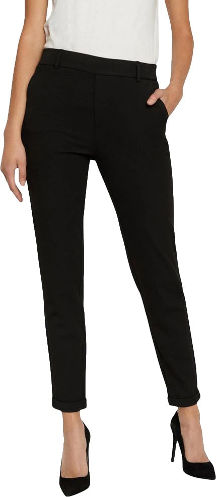 Vero Moda Black Polyester Casual Pants Zwart