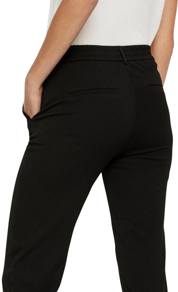 Vero Moda Black Polyester Casual Pants Zwart